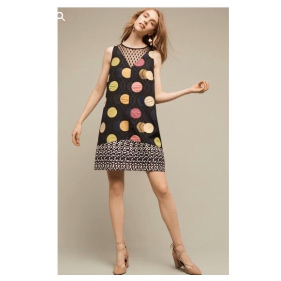 Maeve Anthro Tilde Jacquard Shift Dress - Picture 1 of 5